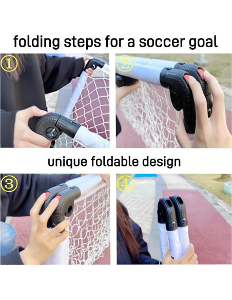 Portería de Fútbol Plegable KiBiGOAL 90x60 cm para Niños