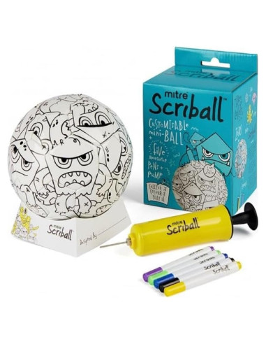 Balón de Fútbol Mini Personalizable Mitre Scriball Multi Azul