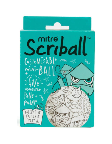 Balón de Fútbol Mini Personalizable Mitre Scriball Multi Azul