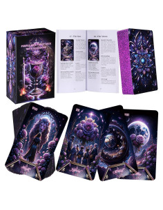 Baraja de Tarot Rosa Púrpura BQLXBABLT con Guía para Principiantes