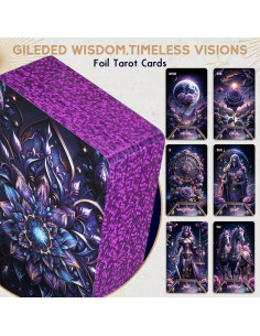 Baraja de Tarot Rosa Púrpura BQLXBABLT con Guía para Principiantes 2