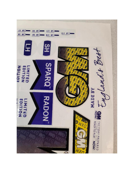 Calcomanías 3D para Bate de Cricket Gunn & Moore GM Prima SPARQ