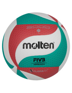 Balón de Voleibol Molten V5M5000 FIVB Tamaño 5 Blanco/Rojo/Verde