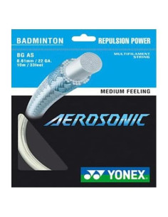 Cuerda de bádminton Yonex Aerosonic 10m 22GA Nylon