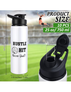 12 Botellas de Agua Skybooly 750 ml Aluminio a Prueba de Fugas 2