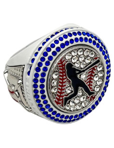 Anillo de Bateador Deluxe Softbol Béisbol Finalista Azul