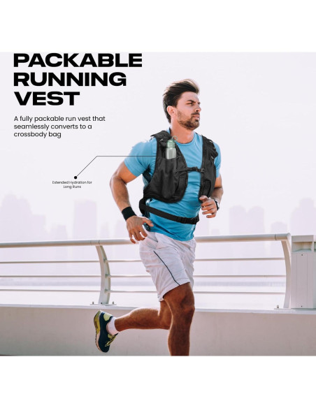 Chaleco de Correr 2-en-1 MVRK para Hombres - Ultra-Ligero y Resistente al Agua