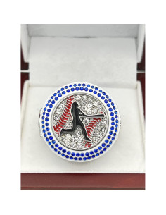 Anillo de Bateador Deluxe Softbol Béisbol Finalista Azul 2