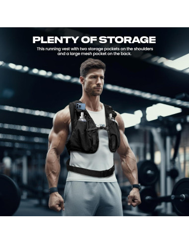 Chaleco de Correr 2-en-1 MVRK para Hombres - Ultra-Ligero y Resistente al Agua