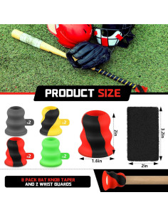 Perilla de Taper de Bate Gemscream + 2 Muñequera Absorbente 2