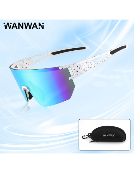 Gafas de Ciclismo WANWAN UV400 Espejadas para Adultos