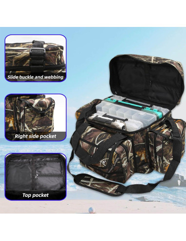 Bolsa de Cebo Impermeable TT-MCB 50x30x25 cm Camuflaje