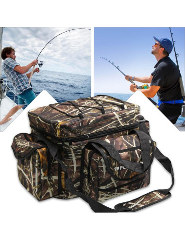 Bolsa de Cebo Impermeable TT-MCB 50x30x25 cm Camuflaje