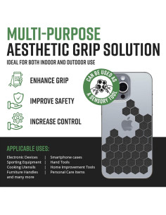 Cinta de Agarre Antideslizante Dragon Grips 84 Piezas Negra 2