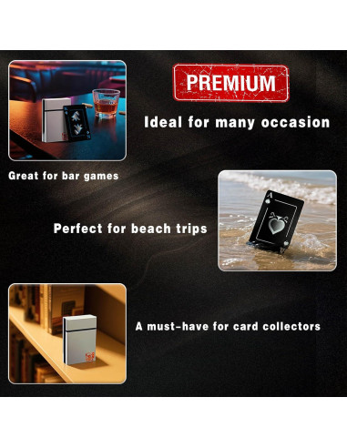 Baraja de Póker Impermeable Ben Niu Classic Negra 54 Piezas