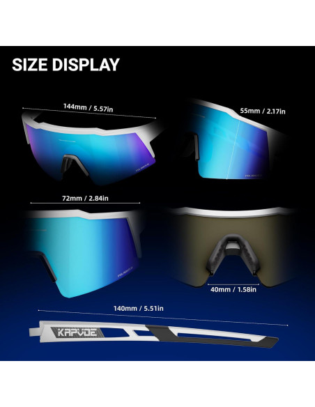 Gafas de sol KAPVOE K9023 polarizadas para ciclismo y deportes Gafas de sol KAPVOE K9023 polarizadas para ciclismo y deportes