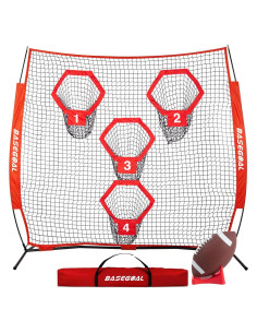 Red de Fútbol BaseGoal 2.44x2.44m con 4 Bolsillos de Objetivo