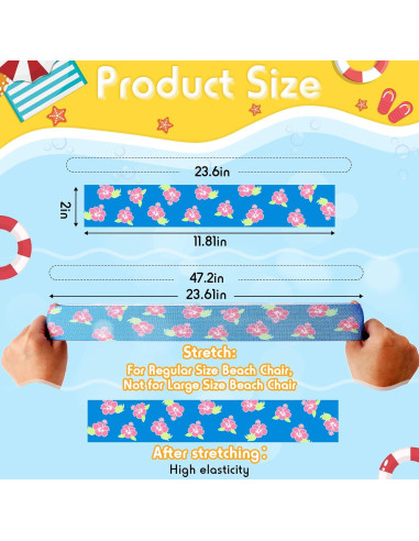 Boao 4 Clips de Toalla para Sillas de Playa Elásticos