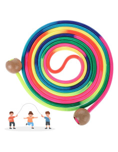 Cuerda de Saltar Ajustable CXWPDD 5 Metros Arcoíris Niños