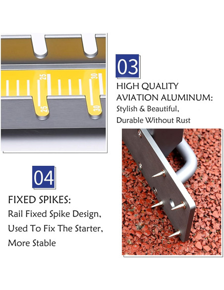 Bloques de Salida de Aluminio Supvision 35in Ajustables Amarillo