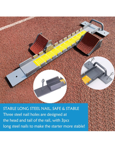 Bloques de Salida de Aluminio Supvision 35in Ajustables Amarillo