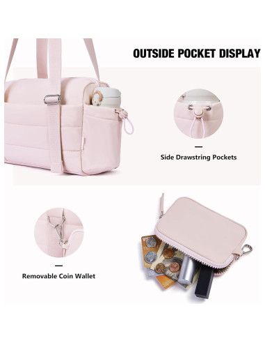 Bolsa de Gimnasio Pequeña ROULENS Rosa con Compartimento Húmedo