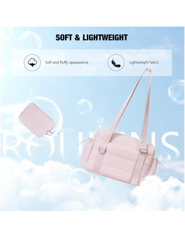 Bolsa de Gimnasio Pequeña ROULENS Rosa con Compartimento Húmedo