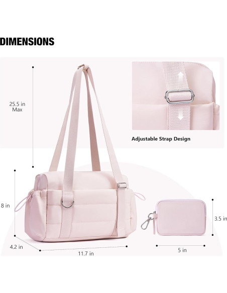 Bolsa de Gimnasio Pequeña ROULENS Rosa con Compartimento Húmedo