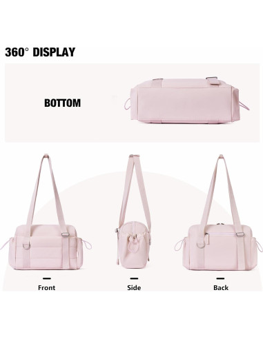 Bolsa de Gimnasio Pequeña ROULENS Rosa con Compartimento Húmedo
