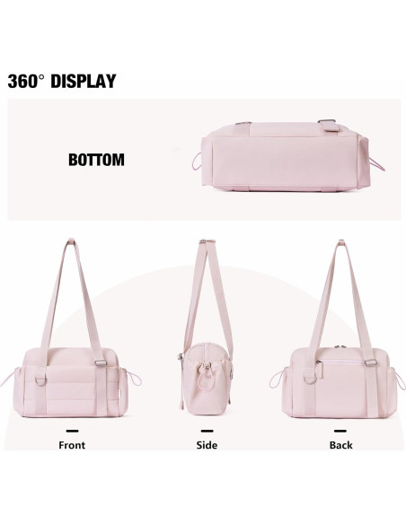 Bolsa de Gimnasio Pequeña ROULENS Rosa con Compartimento Húmedo