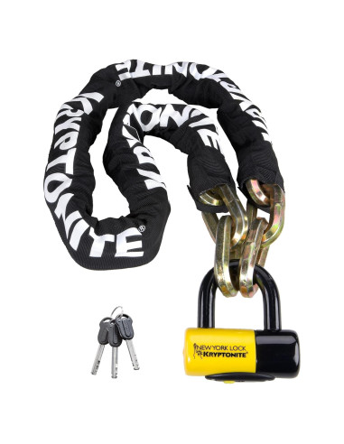 Cadena Kryptonite 1415 y Cerradura Disco Alta Seguridad