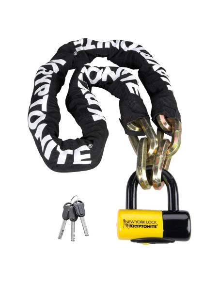 Cadena Kryptonite 1415 y Cerradura Disco Alta Seguridad