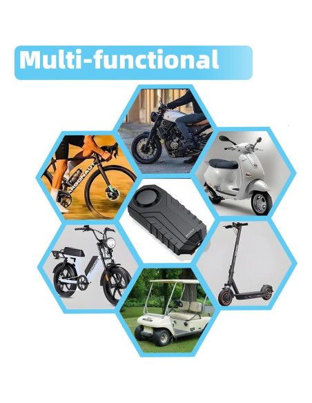 Alarma Antirrobo para Bicicleta HENDUN KS-SF22R 113dB Impermeable