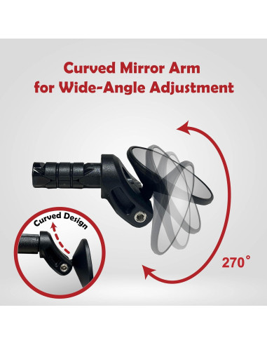 Espejo de Bicicleta Hafny HD Convexo para Manillar Drop