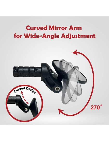 Espejo de Bicicleta Hafny HD Convexo para Manillar Drop