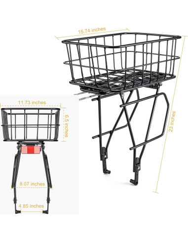 Soporte Trasero para Bicicleta CXWXC con Canasta 27.2 kg