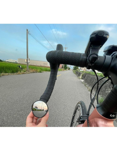 Espejo de Bicicleta Hafny HD Convexo para Manillar Drop