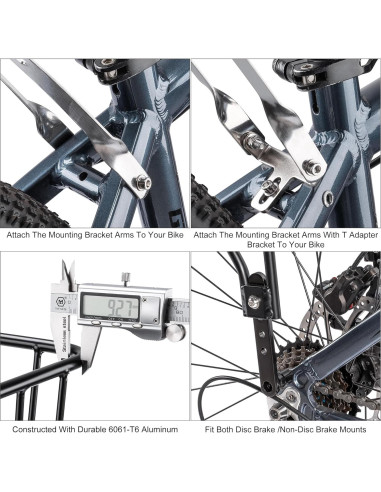 Soporte Trasero para Bicicleta CXWXC con Canasta 27.2 kg