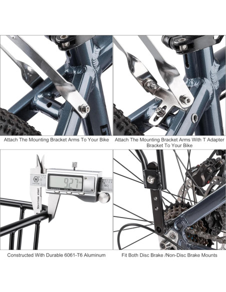 Soporte Trasero para Bicicleta CXWXC con Canasta 27.2 kg
