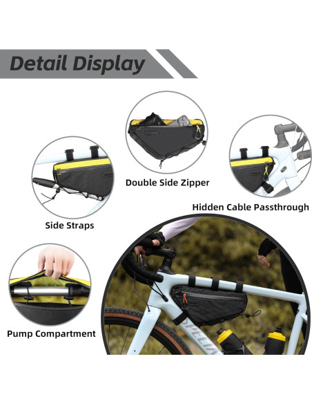 Bolsa de Marco de Bicicleta Abamita BHD0016 1.7L Negra