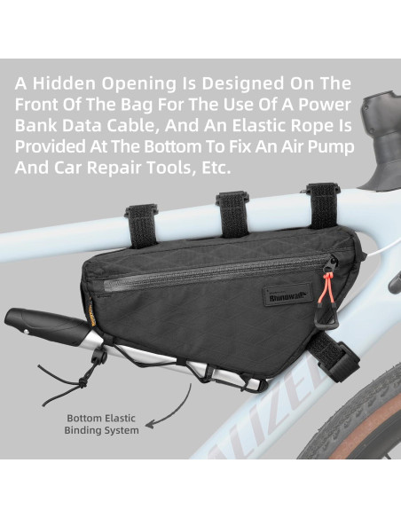 Bolsa de Marco de Bicicleta Abamita BHD0016 1.7L Negra