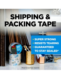 Cinta de Embalaje Scotch Alta Resistencia 6 Rollos 4.78 cm x 50 m 2