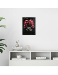 Arte de Pared Boxeo Guantes Rojos Motivacional 50.8x40.6cm 2