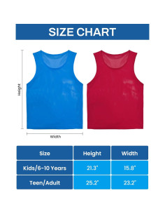 Chalecos de Entrenamiento VOGRYE 12 Piezas Niños 6-10 Años 2