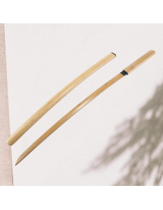 Katana de Bambú Hecha a Mano Genérico 99 cm con Soporte 2