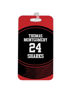 Etiqueta de Equipaje Grande ChalkTalkSPORTS Rojo/Negro