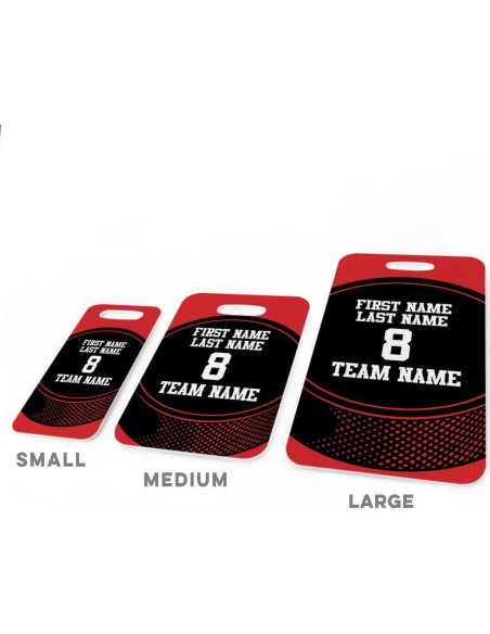 Etiqueta de Equipaje Grande ChalkTalkSPORTS Rojo/Negro