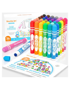 Marcadores de Puntos Shuttle Art 36 Colores Lavables No Tóxicos