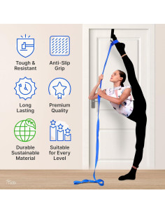 Correa de Estiramiento TTolbi con Ancla de Puerta - Flexibilidad 2