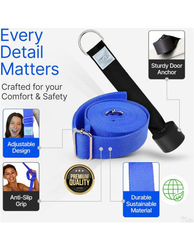 Correa de Estiramiento TTolbi con Ancla de Puerta - Flexibilidad